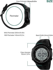 Men's Digital Watch, Sports Waterproof Military Watches for Men LED Casual Stopwatch Alarm Tactical Army Watch