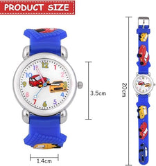Kids Watch, 3D Cartoon Toddler Watches, Analog Quartz Watches for Girls Boys with Comfortable Silicone Band Best Toys Gifts