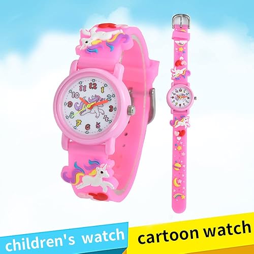 Child's love Kids Waterproof Watch, 3D Cartoon Design, Girls Digital Wristwatch, Ages 3-12